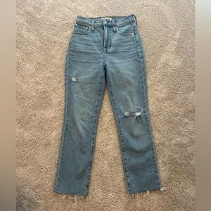 Madewell Perfect Vintage Jean Distressed with Raw Hem